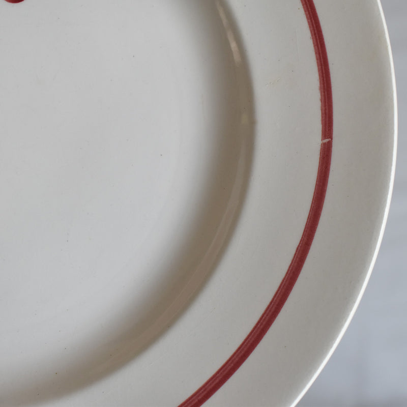 Vintage Plate - Moulin des Loups Fleur Rouge E