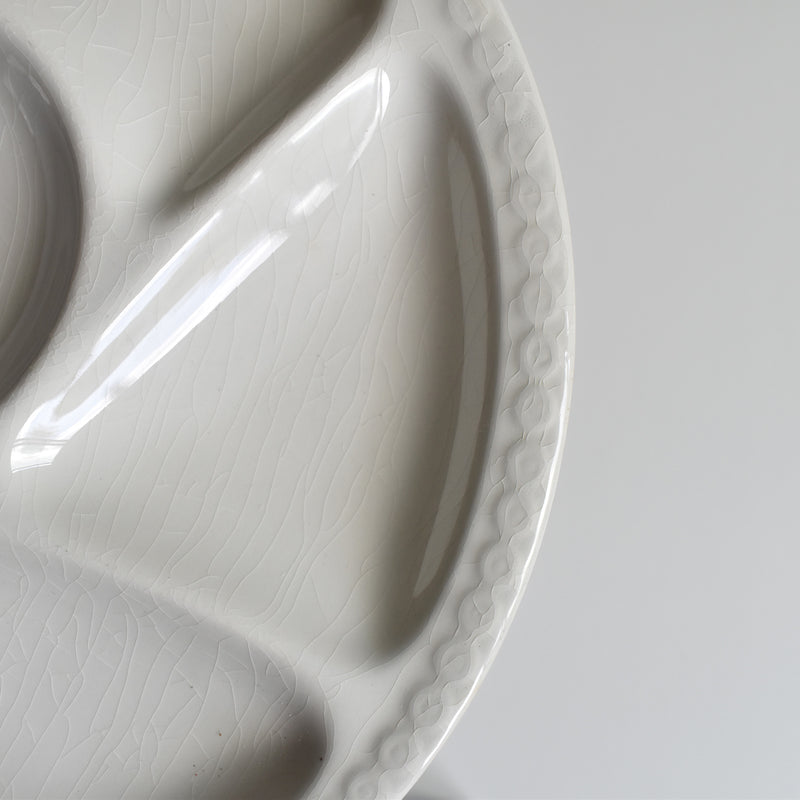 Vintage Fondue Plate, Gien, White C