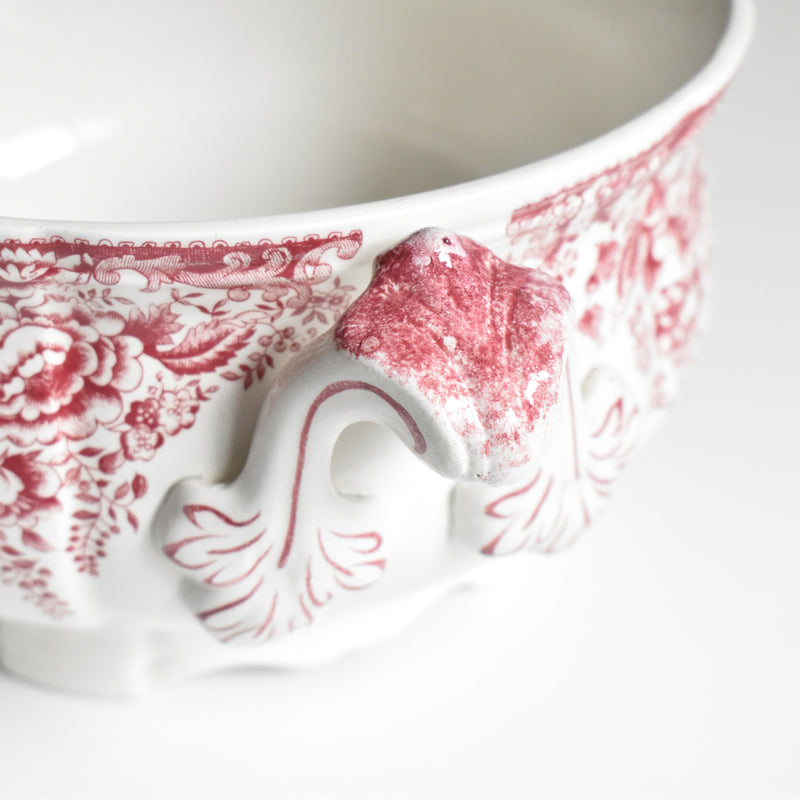 Vintage Soup Tureen, Lunéville Tradition (Red)