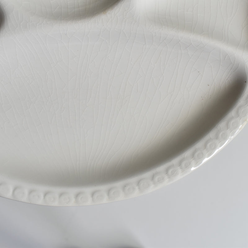 Vintage Fondue Plate, Gien, White C