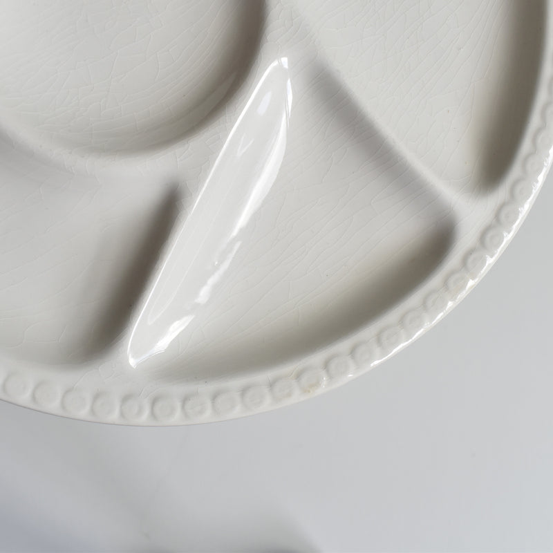 Vintage Fondue Plate, Gien, White C