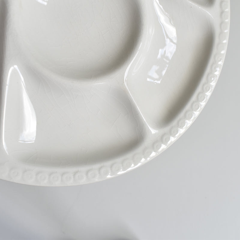 Vintage Fondue Plate, Gien, White C