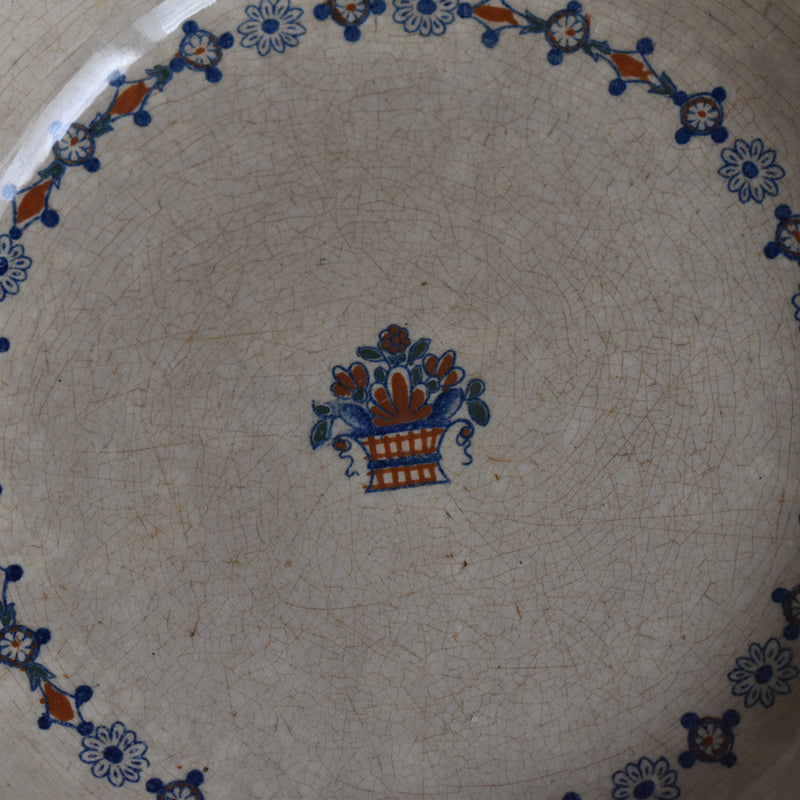 Antique compote dish E. Bourgeois Rouen XVII