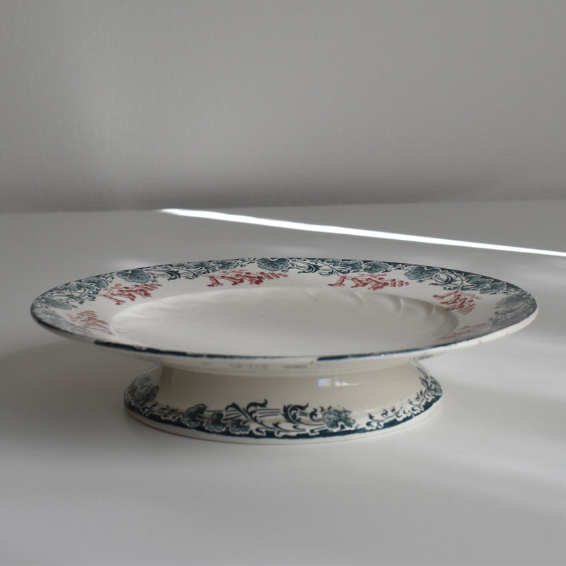 Antique Pedestal Plate Lonwy Carmen
