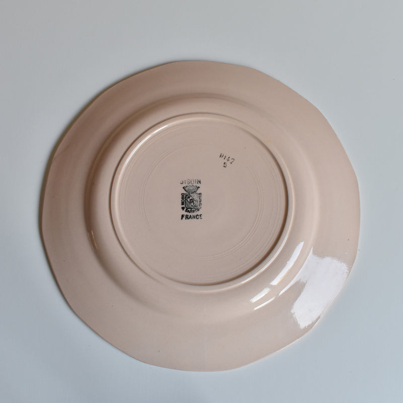 Vintage Plate Digoin & Sarreguemines 9147 Rose E