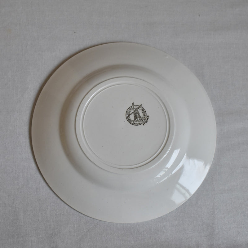 Vintage Plate, Moulin des Loups, Fleur Rouge F