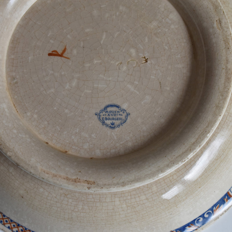 Antique compote dish E. Bourgeois Rouen XVII