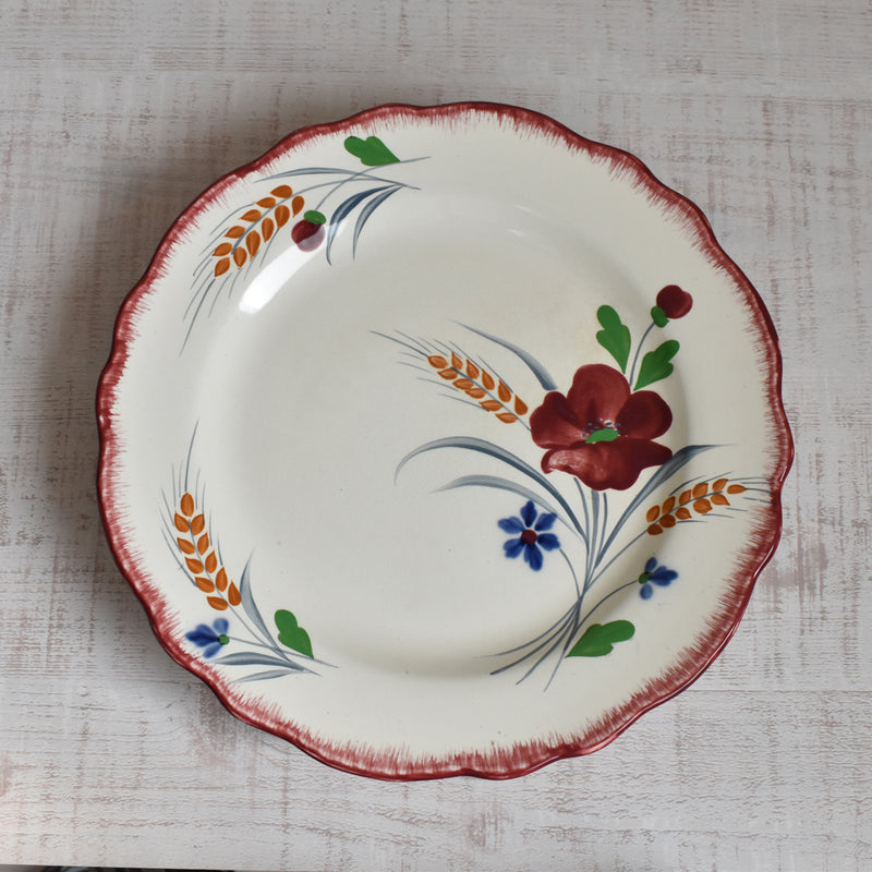 Vintage Plate with Legs - Sarreguemines Messidor