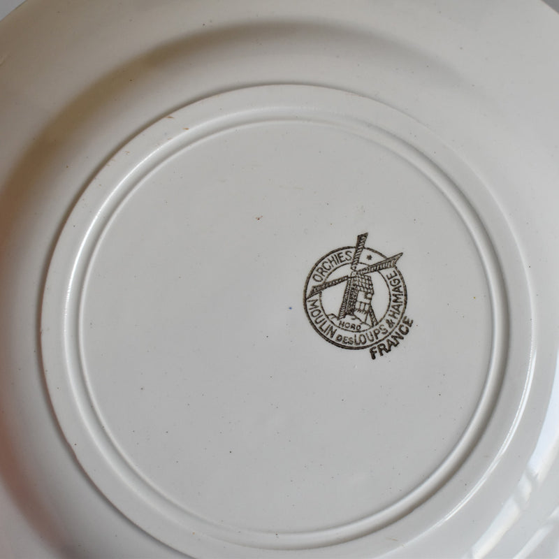 Vintage Plate, Moulin des Loups, Fleur Rouge F