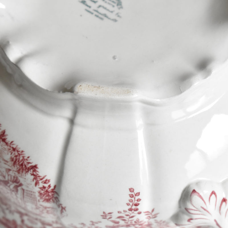 Vintage Soup Tureen, Lunéville Tradition (Red)