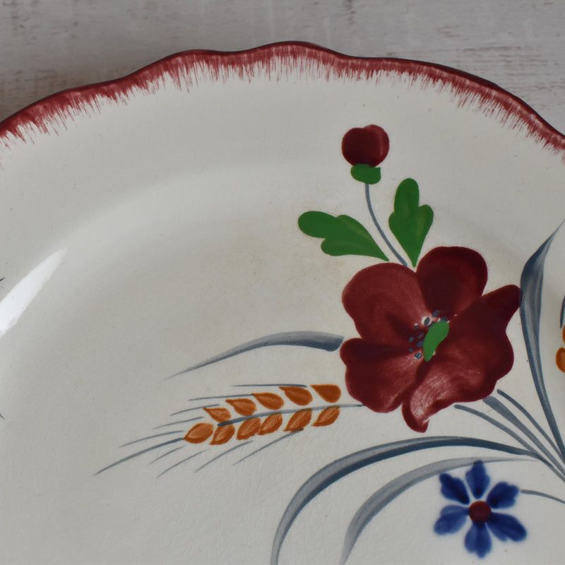 Vintage Plate with Legs - Sarreguemines Messidor