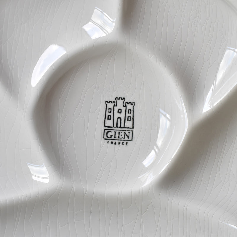 Vintage Fondue Plate, Gien, White, D