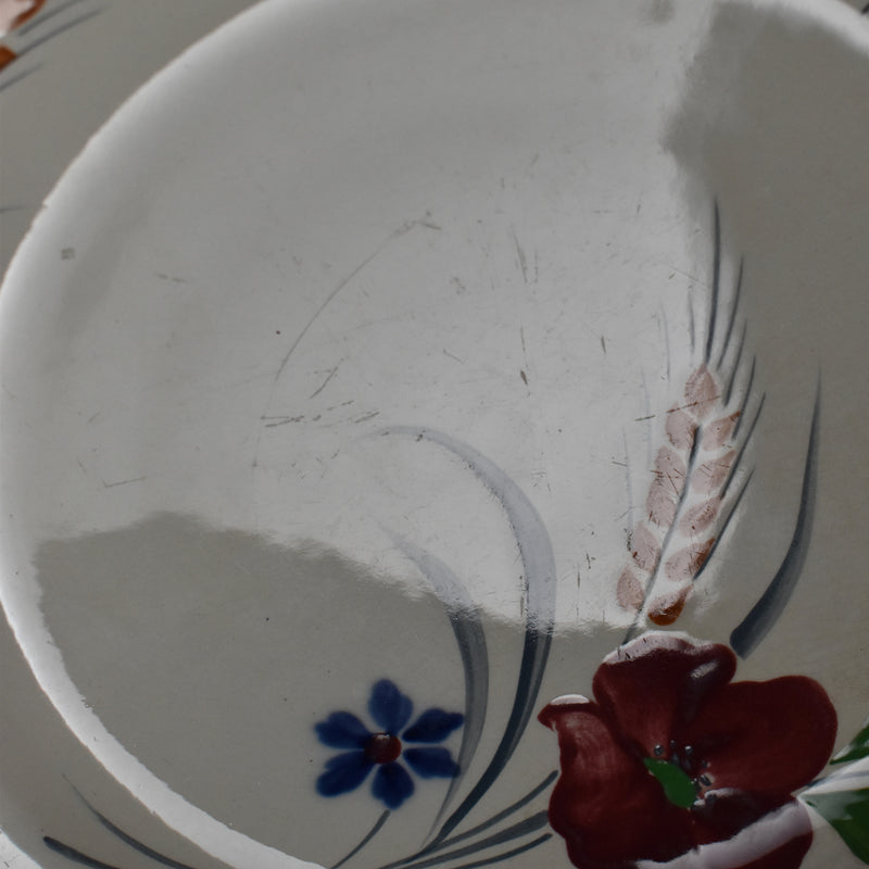 Vintage Plate with Legs - Sarreguemines Messidor