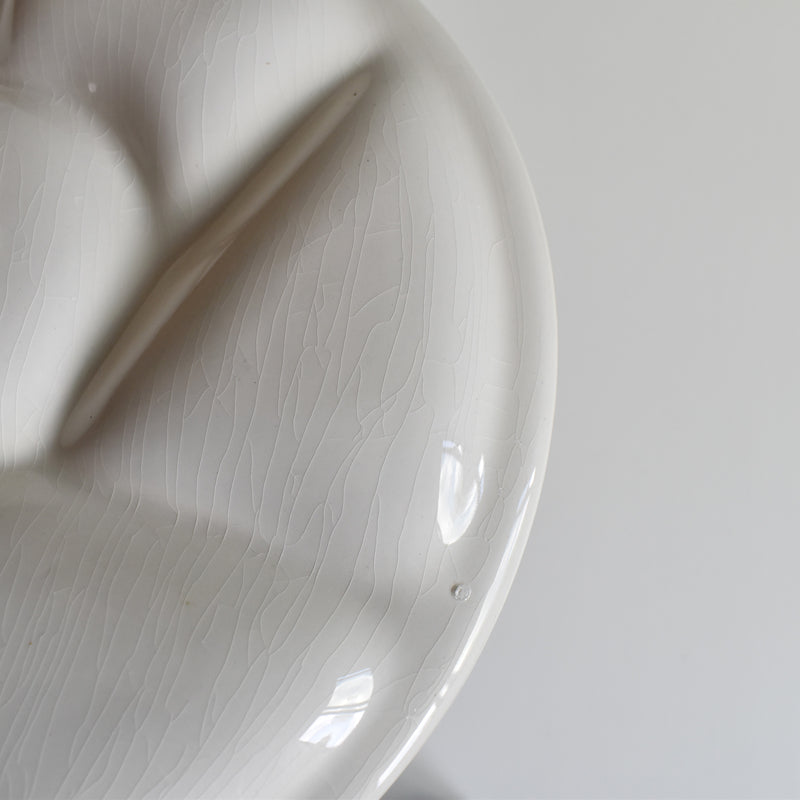 Vintage Fondue Plate, Gien, White, D