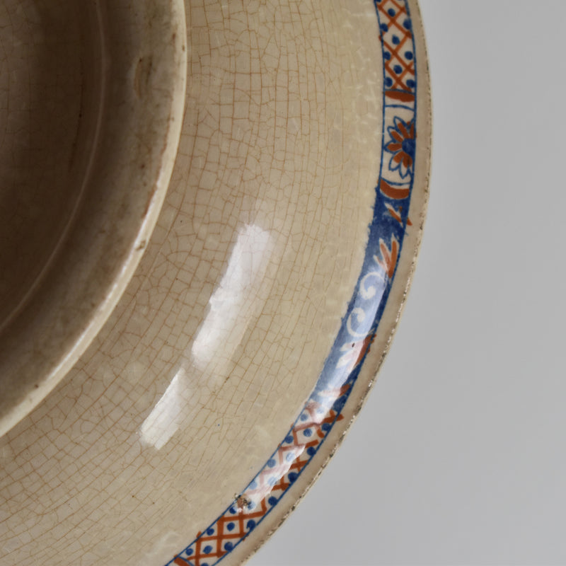 Antique compote dish E. Bourgeois Rouen XVII