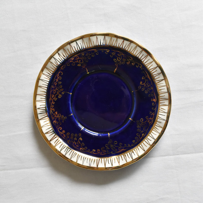 ア.ドラサンヴァル A.Dressinval コーヒーカップ＆ソーサー ダークブルー B