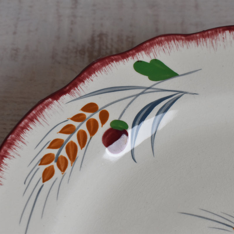 Vintage Plate with Legs - Sarreguemines Messidor