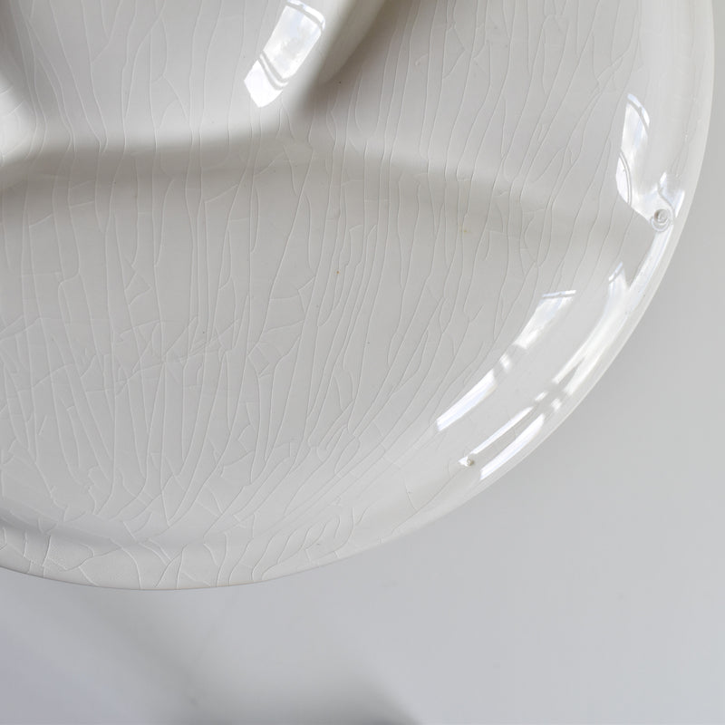 Vintage Fondue Plate, Gien, White, D