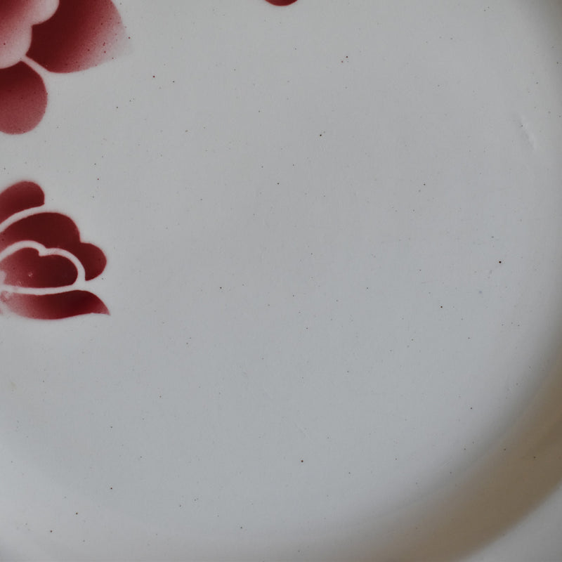 Vintage Plate, Moulin des Loups, Fleur Rouge F