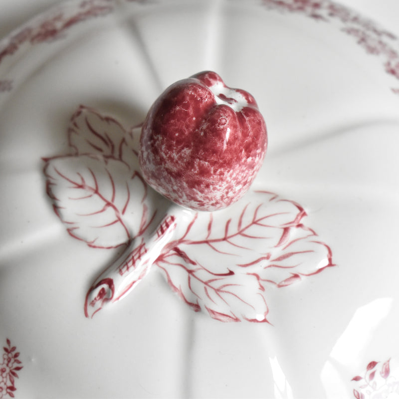 Vintage Soup Tureen, Lunéville Tradition (Red)