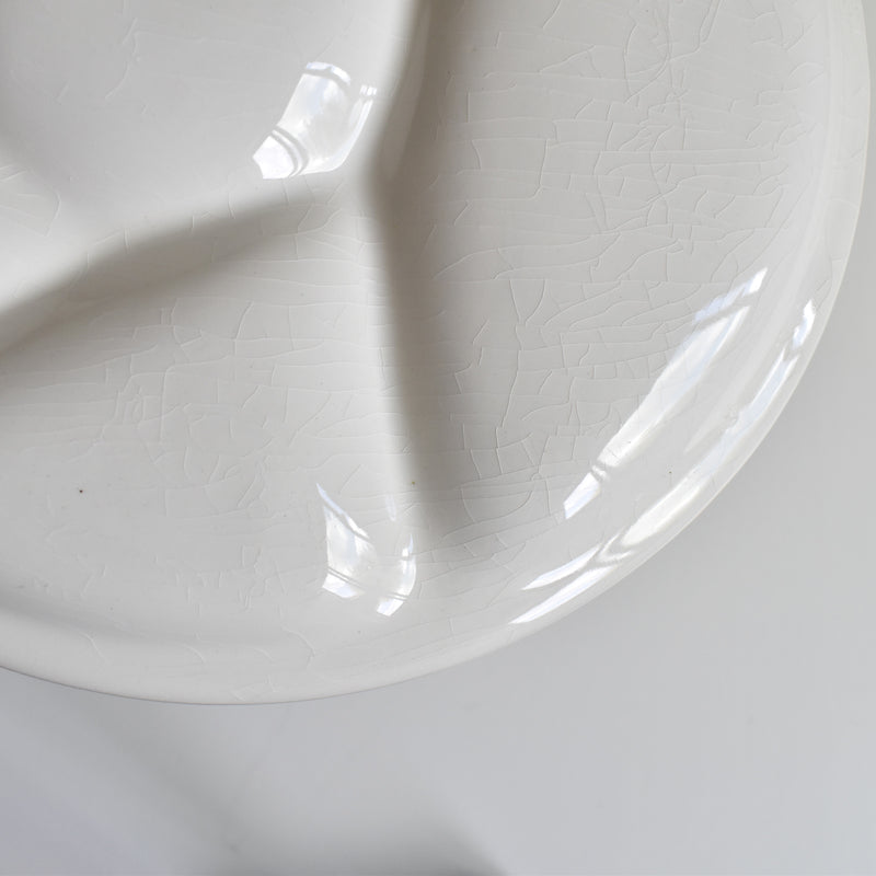 Vintage Fondue Plate, Gien, White, D