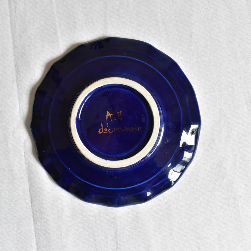 ア.ドラサンヴァル A.Dressinval コーヒーカップ＆ソーサー ダークブルー B