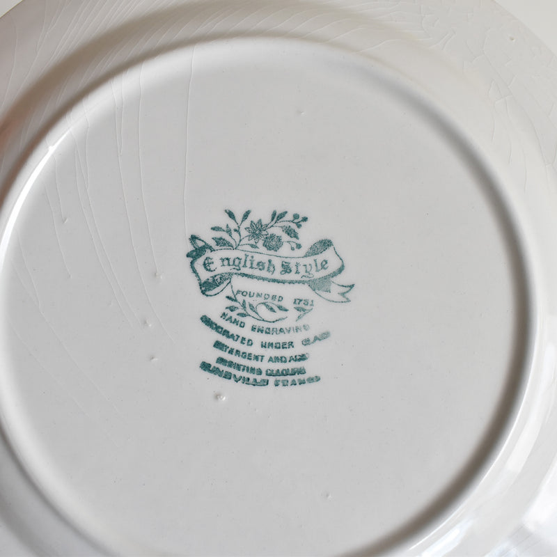 Vintage Dessert Plate, Lunéville, English Style C