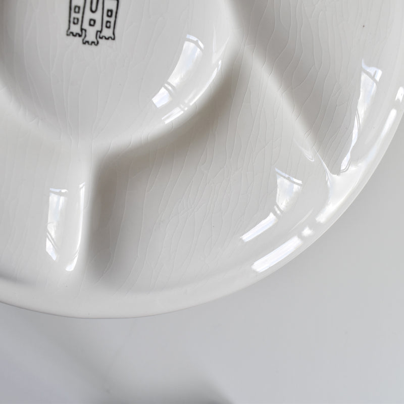 Vintage Fondue Plate, Gien, White, D