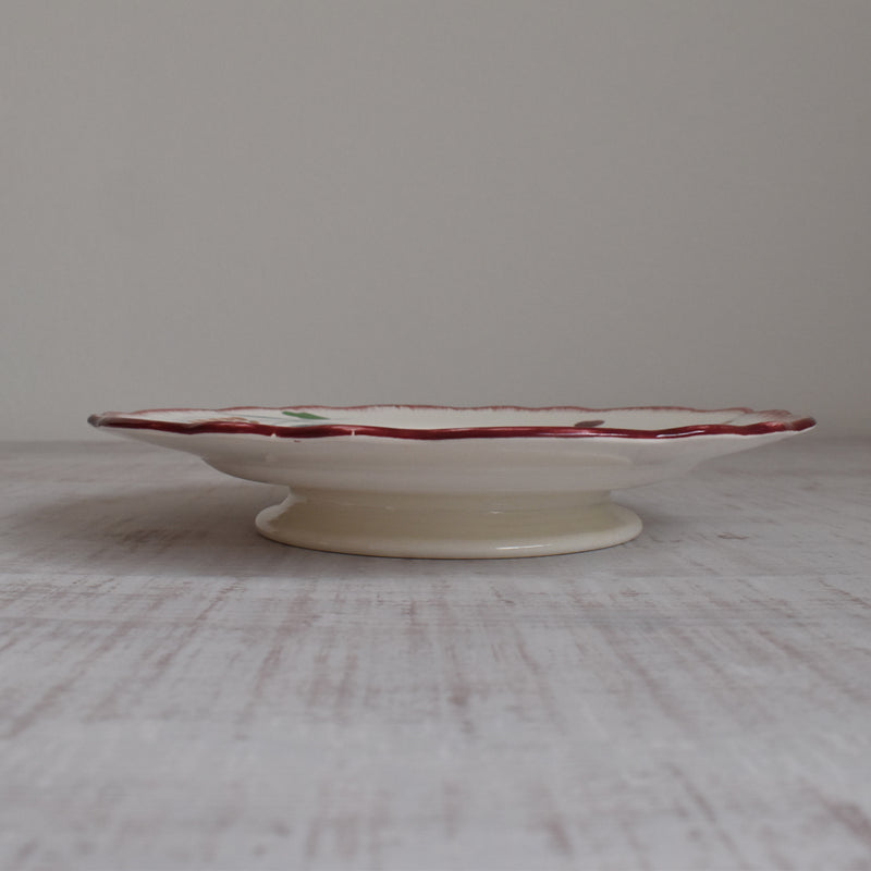 Vintage Plate with Legs - Sarreguemines Messidor