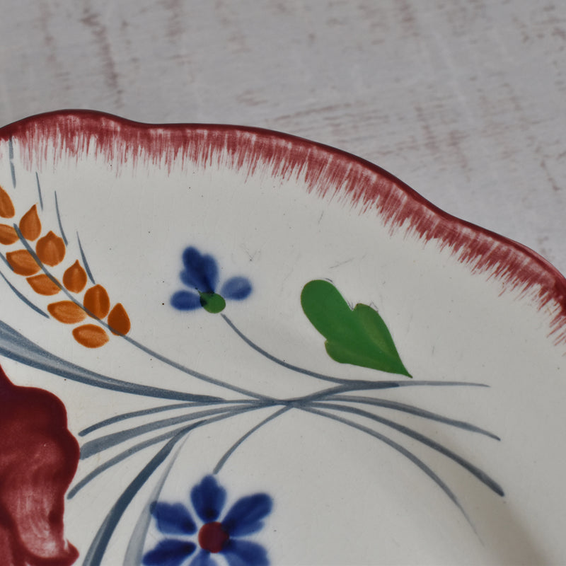 Vintage Plate with Legs - Sarreguemines Messidor