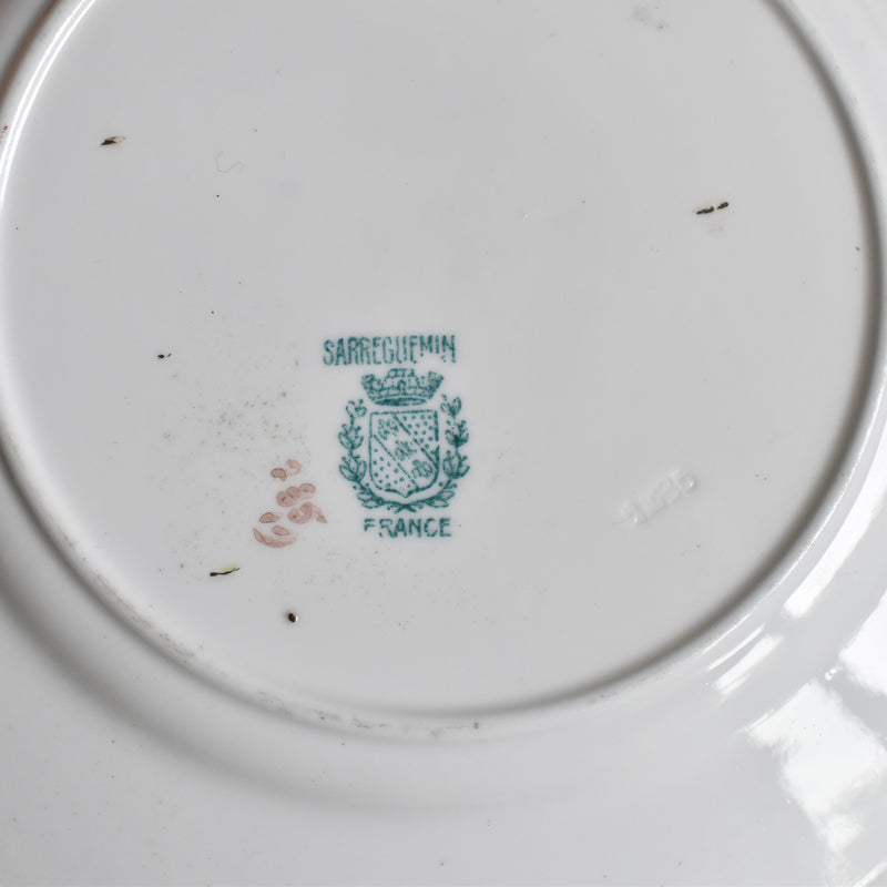 Antique Dessert Plate Sarreguemines Minton Pink 235 I
