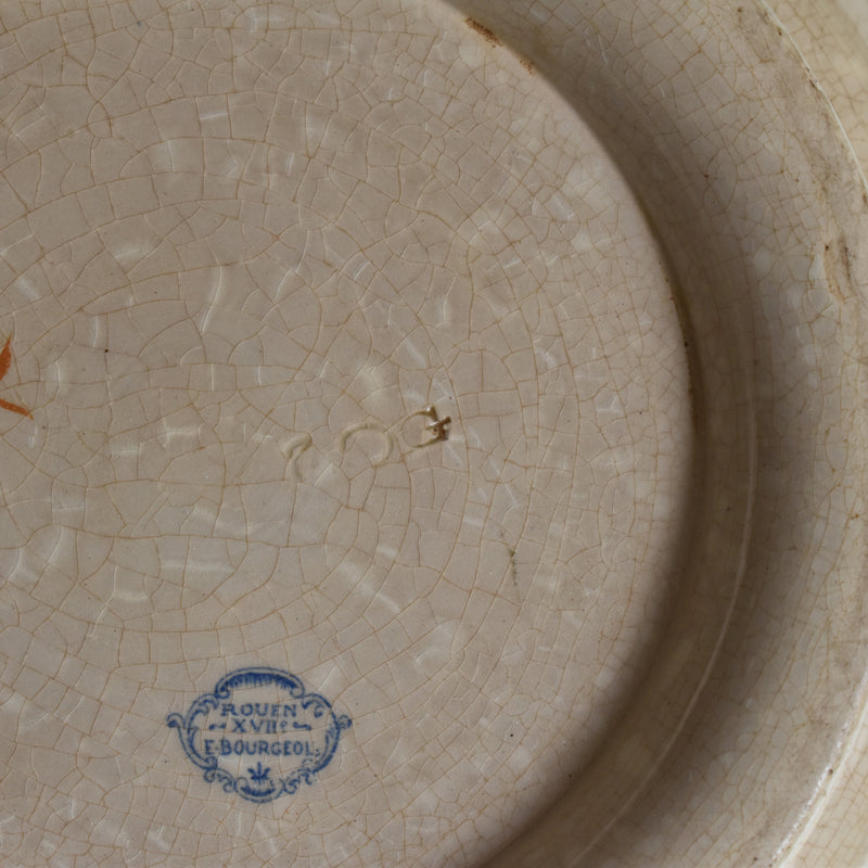 Antique compote dish E. Bourgeois Rouen XVII