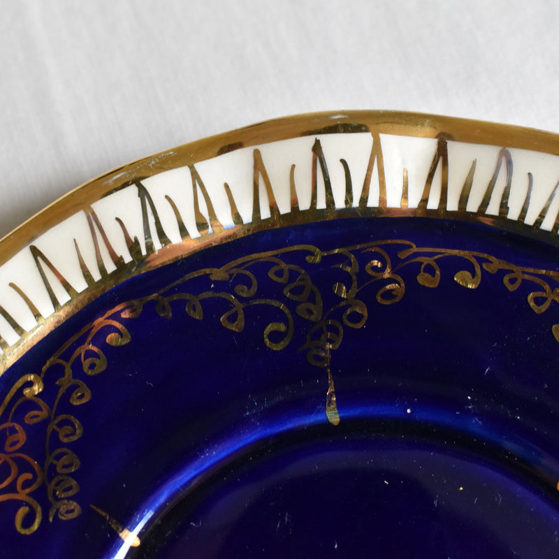 ア.ドラサンヴァル A.Dressinval コーヒーカップ＆ソーサー ダークブルー B