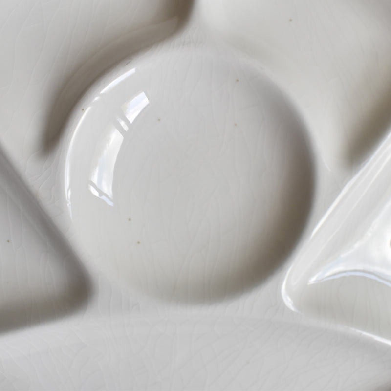 Vintage Fondue Plate, Gien, White, D