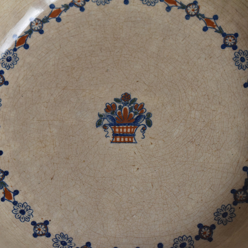 Antique compote dish E. Bourgeois Rouen XVII