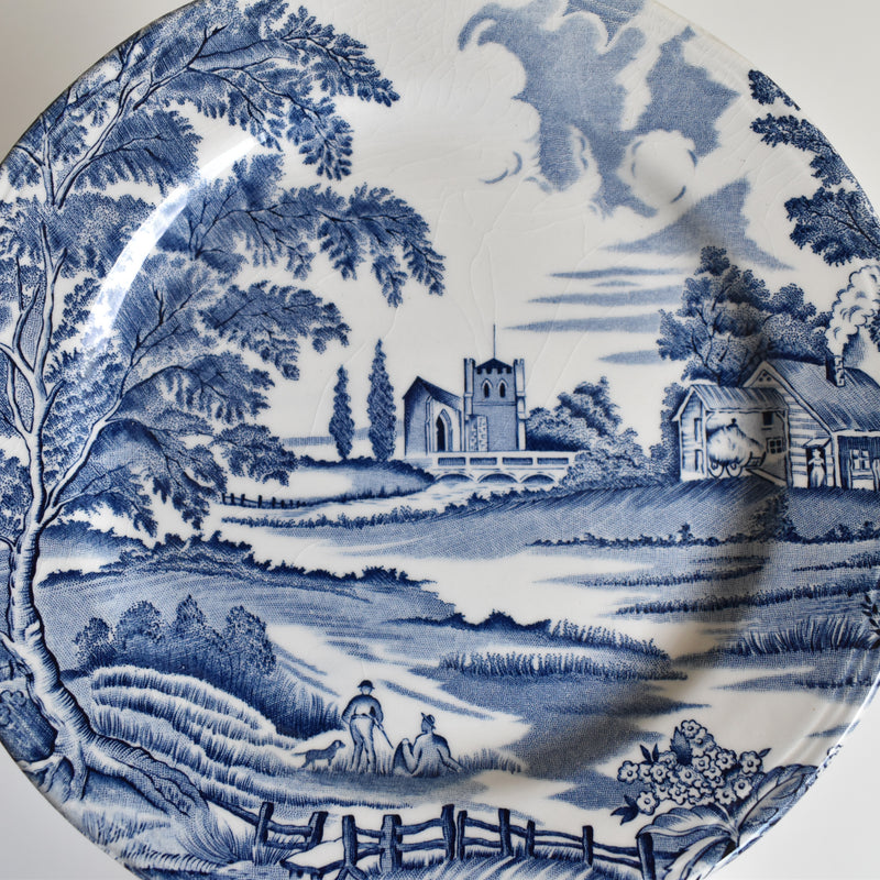 Vintage Dessert Plate, Lunéville, English Style C