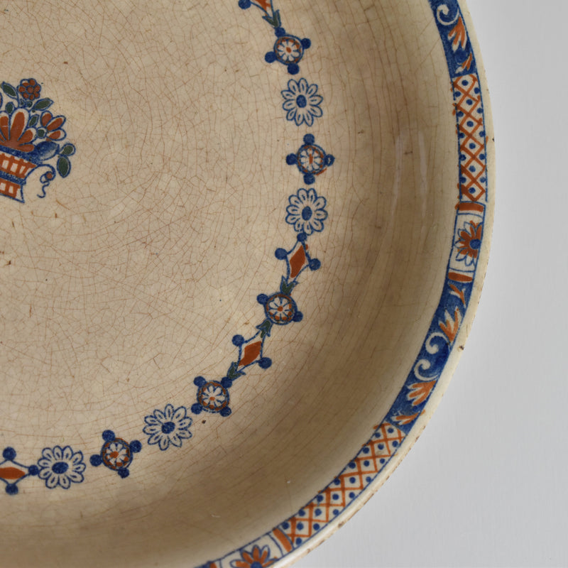 Antique compote dish E. Bourgeois Rouen XVII