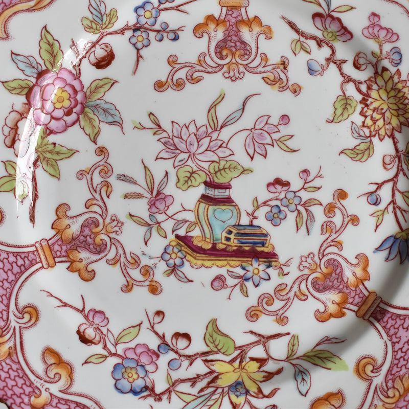 Antique Dessert Plate Sarreguemines Minton Pink 235 I