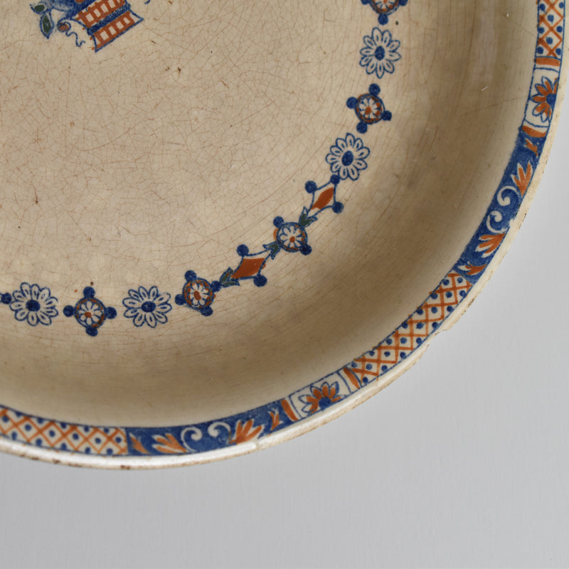 Antique compote dish E. Bourgeois Rouen XVII