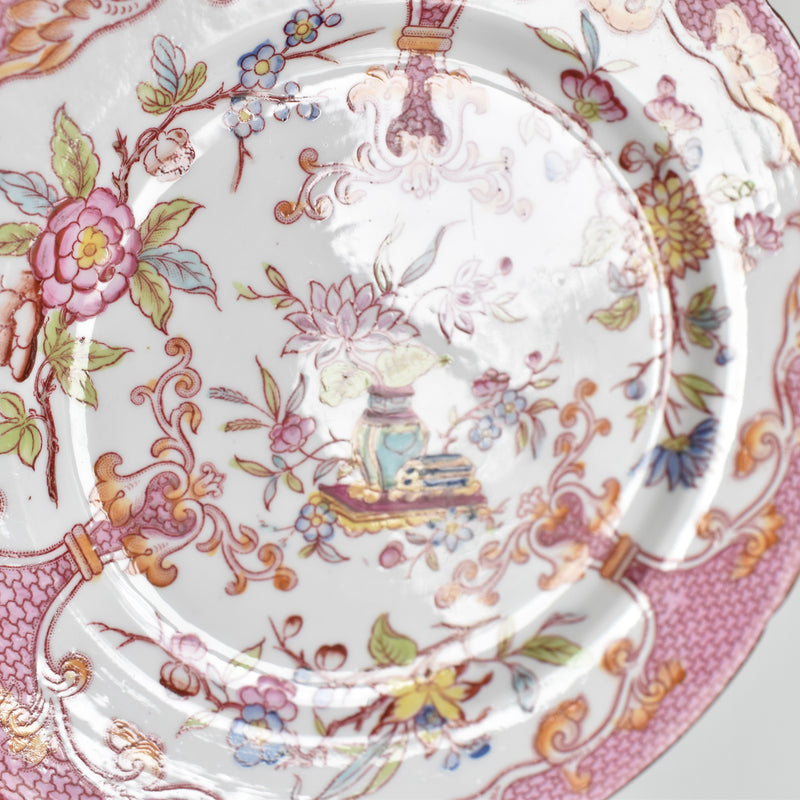 Antique Dessert Plate Sarreguemines Minton Pink 235 I