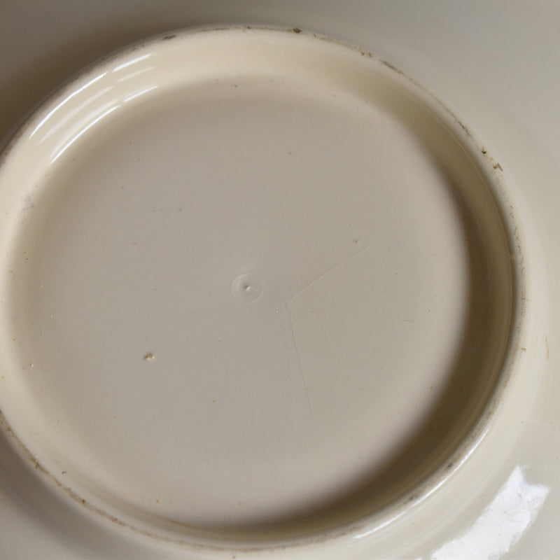 Vintage floral rim salad bowl, unknown kiln