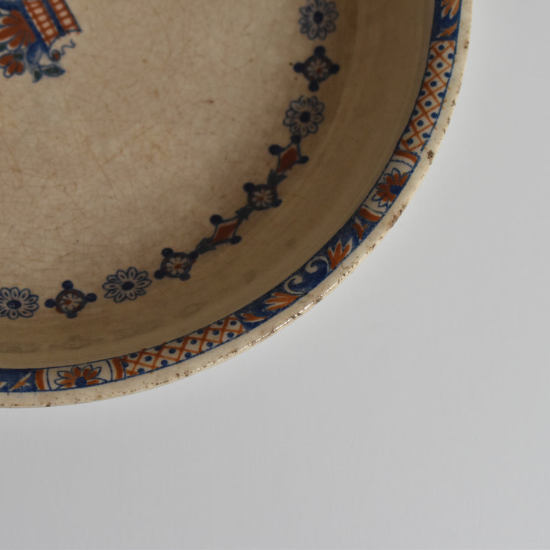 Antique compote dish E. Bourgeois Rouen XVII