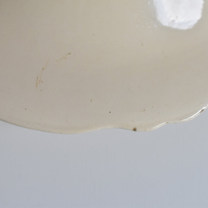 Vintage floral rim salad bowl, unknown kiln