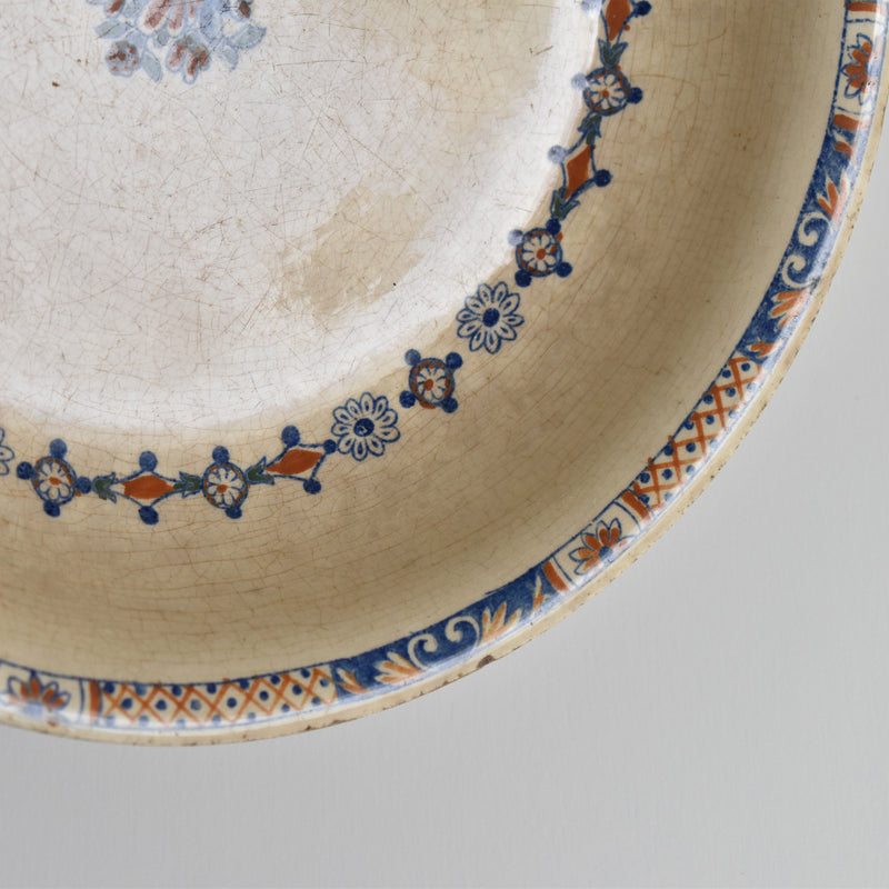 Antique compote dish E. Bourgeois Rouen XVII