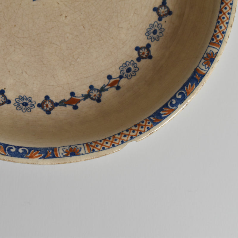 Antique compote dish E. Bourgeois Rouen XVII