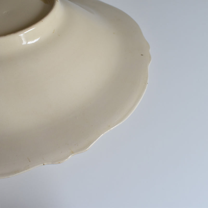 Vintage floral rim salad bowl, unknown kiln