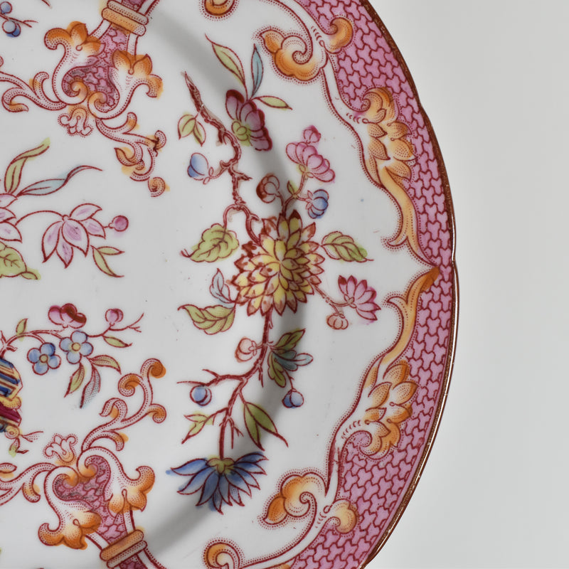 Antique Dessert Plate Sarreguemines Minton Pink 235 I