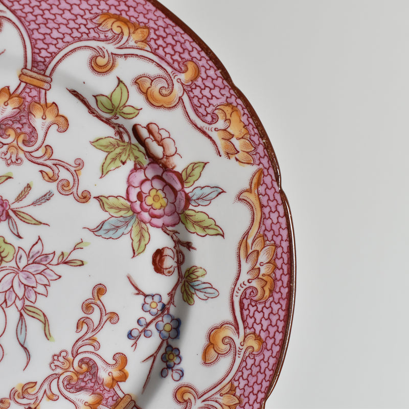 Antique Dessert Plate Sarreguemines Minton Pink 235 I