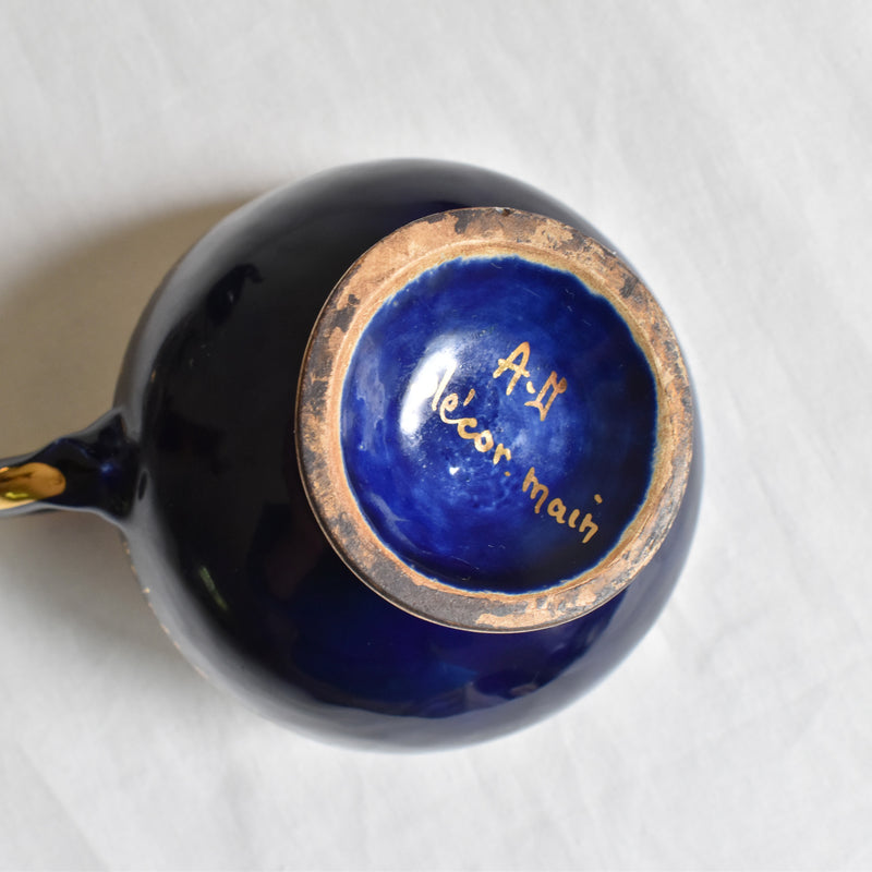 ア.ドラサンヴァル A.Dressinval コーヒーカップ＆ソーサー ダークブルー B