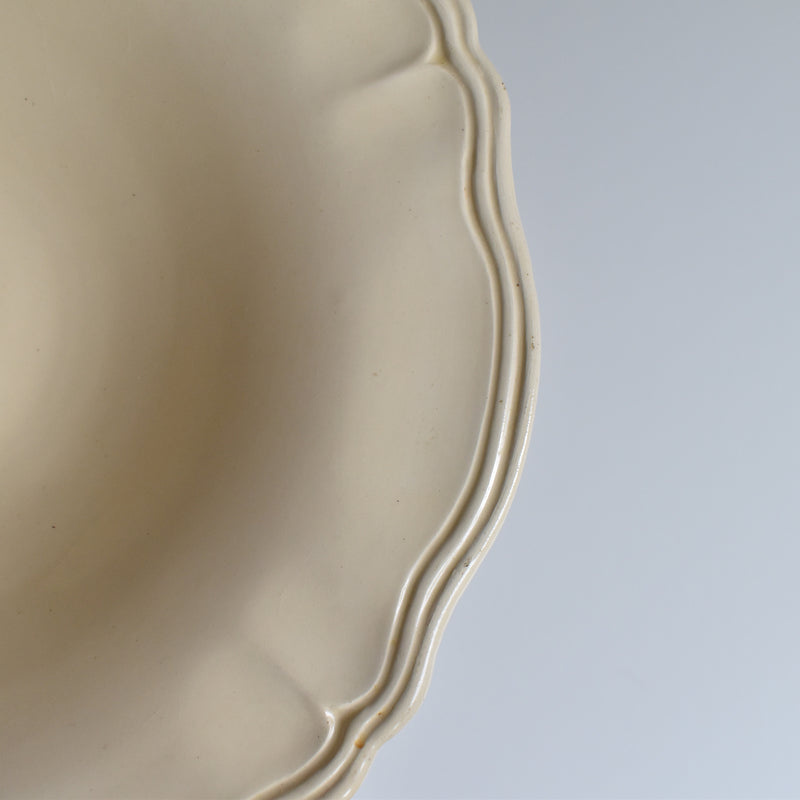Vintage floral rim salad bowl, unknown kiln